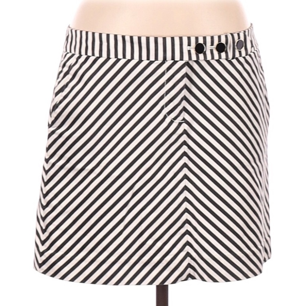 J. CREW |striped skirt black and white Sz8